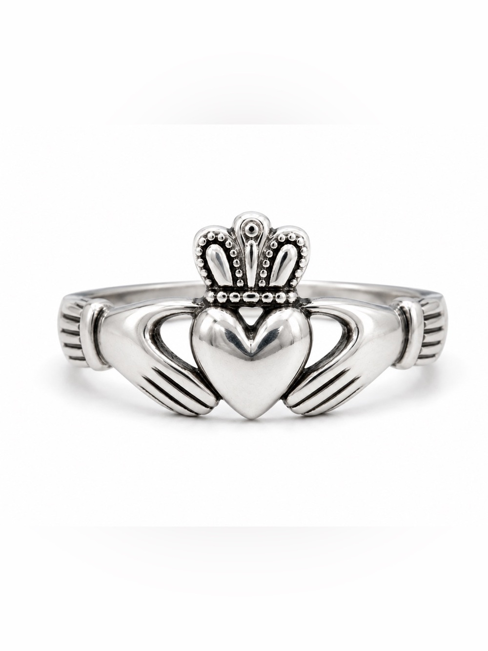 Vintage Sterling Silver Claddagh Ring Made in Ireland Irish Jewelry Tested - Picture 5 of 7